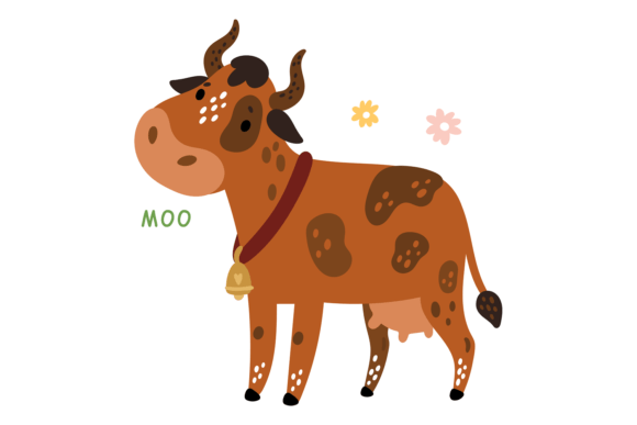 Download Cow Talking with Moo Sound. Cute Animal - Animal Collection