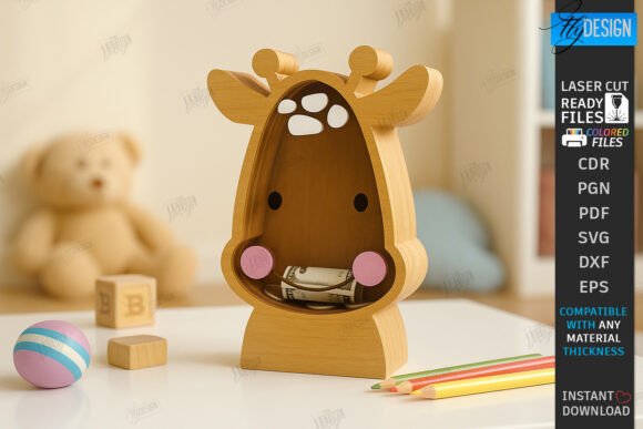 Download Personalized Piggy Bank Laser Cut|Animal - Animal Collection