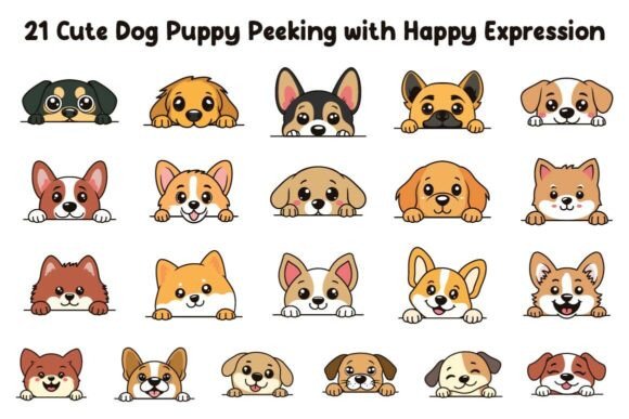Download 21 Cute Dog Puppy Peeking - Puppy Collection