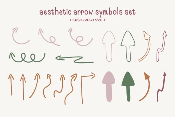 Download A Set of Aesthetic Abstract Arrow Symbol - Aesthetic Collection