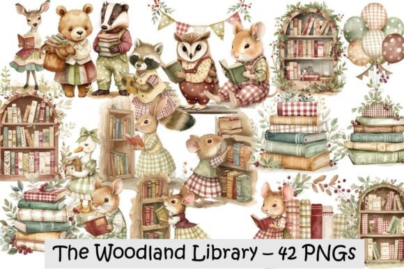Download Woodland Library Cute Animals PNGs - Animal Collection