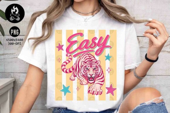 Download Easy Tiger Pink Stripes Savage Animal Png - Animal Collection