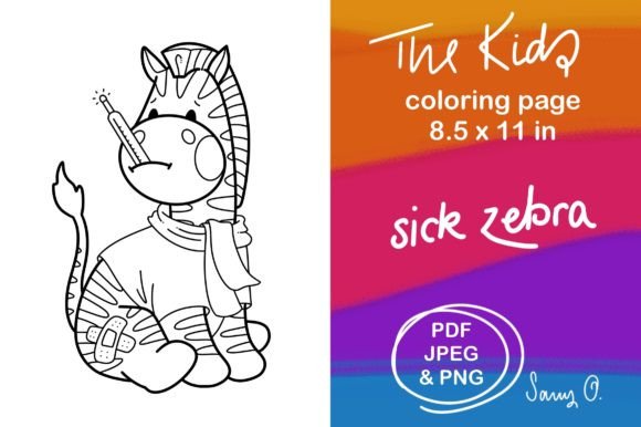 Download Zebra Cute Animals Fever Coloring Page - Animal Collection