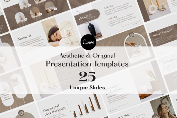 Download Aesthetic Brown Presentation Templates - Aesthetic Collection